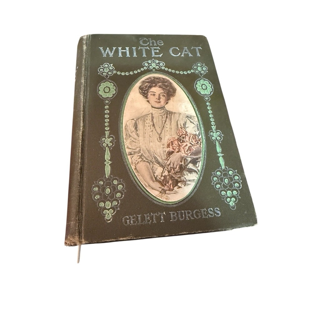 1907 The White Cat Gelett Burgess Antique Hardcover Illustrated Will Grefe